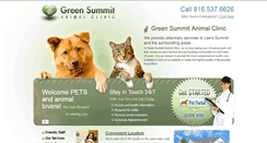 Desktop Screenshot of greensummitanimalclinic.com