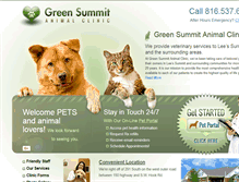 Tablet Screenshot of greensummitanimalclinic.com